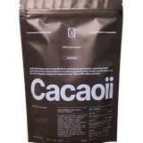 Brown Cacaoii ceremonial grade cacao pouch with “Honduras” origin label and product details.